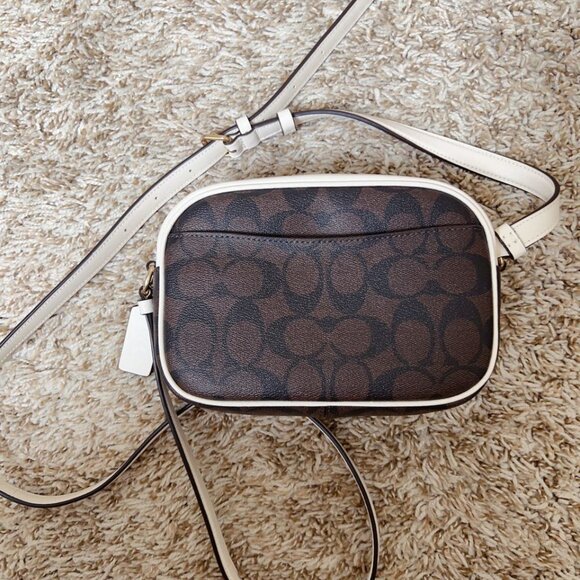 Coach Mini Jamie Camera Bag In Signature Canvas With Varsity Motif - Picture 8 of 12
